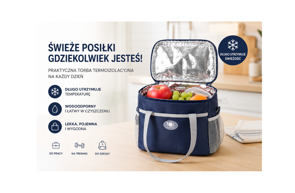 Torba Termiczna Premium — świeżość i wygoda każdego dnia
